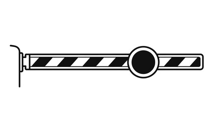 Black and white striped road barrier. © Joko santoso