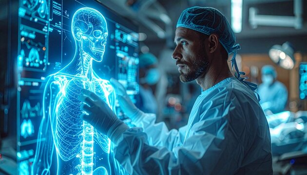 AI Surgeon Hologram Anatomy Future Surgery Medical