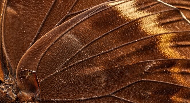 Close-up of brown insect wing.
