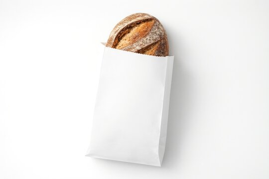 Fresh artisan bread packaging.