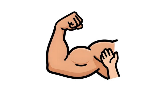 Father day strong arm muscle illustration dad power concept