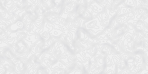 Artistic White Wave Paper Terrain Background With Seamless Topographic Outline Illustration Modern Relief Surface Texture Featuring Dynamic Geographic Elevation Line Design © ALAMA