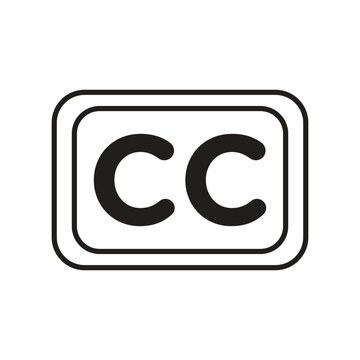 Closed caption icon vector icon on white background. EPS10