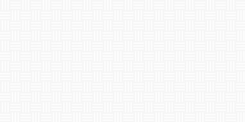 Fototapeta premium Abstract white line geometric seamless pattern. vector ornament fabric retro textile square line decoration transparent and wallpaper texture design white background.