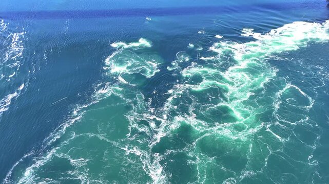 Naruto Whirlpools | Top View - 4K Aerial Video

