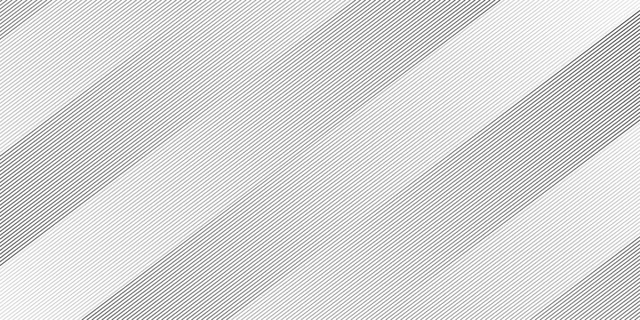 Geometric diagonal oblique vector curve gradient black and white graphic stripe line. Repeated fine diagonal lines Thin slash line stripes diagonal vector elegant background