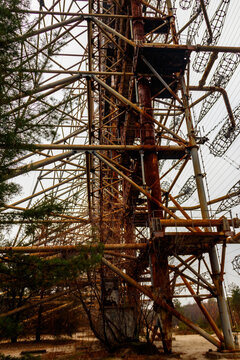 Duga, a Soviet over-the-horizon (OTH) radar system as part of the Soviet anti-ballistic missile early-warning network, in Chernobyl Exclusion Zone in Ukraine