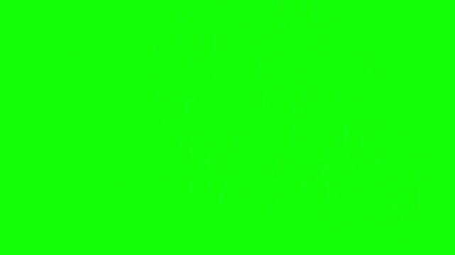 Bright colorful fireworks exploding against a vibrant green screen for easy professional video compositing effects