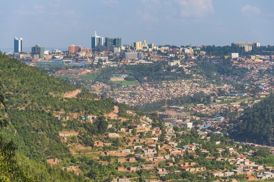 Overlook over Kigali, Rwanda, Africa