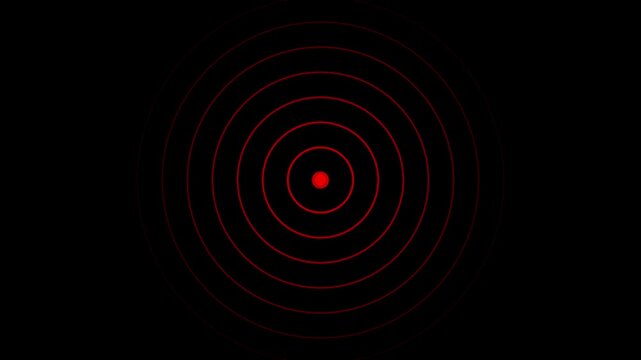 Glowing Neon ship radar and plane radar icon screen location searching animation black background.