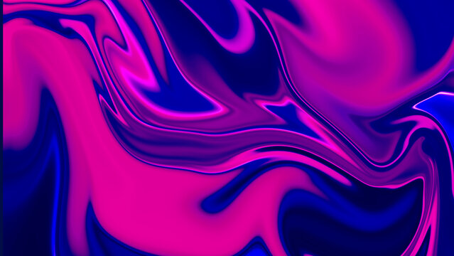 Vibrant magenta and deep blue liquid swirl creating a mesmerizing abstract art background texture, perfect for modern digital designs and dynamic visual effects