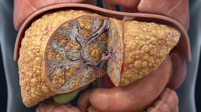 Detailed anatomy of a healthy human liver with vascular structure
