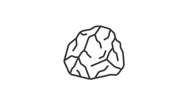 Hand drawn illustration of a rough stone.