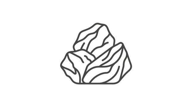 Illustration of three rough stones stacked together.