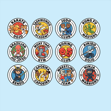 set logo arto marziali 01
