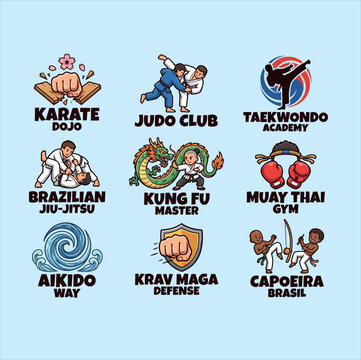 set logo arto marziali 02