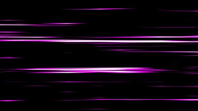 Manga 2D comic book lines animation, speed line moves attack effect manga animation, Cartoon magic speed lines isolated on a black background. cartoon Horizontal Seamless . 4K video