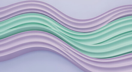 Obraz premium Abstract Wavy Fabric Texture with Pastel Colors.