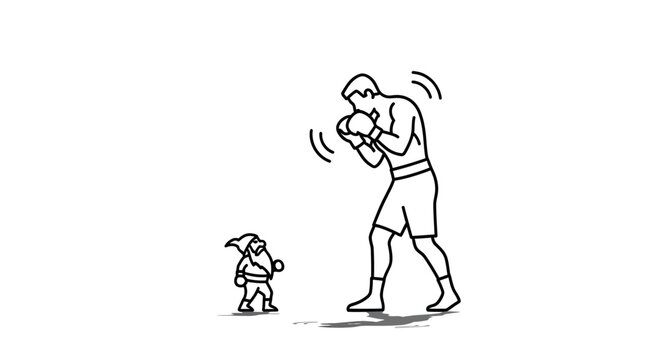 Boxer vs Gnome: Unlikely Combatants Face Off in a Humorous Showdown