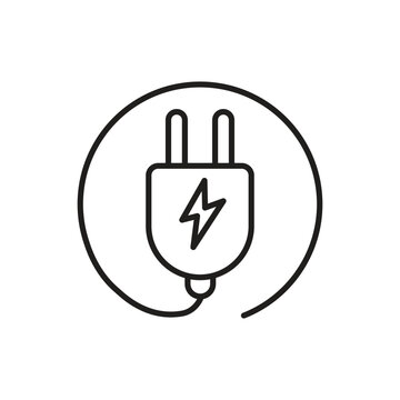Electric plug icon vector icon on white background. EPS10