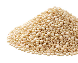 Fototapeta premium Pile of Quinoa Seeds Isolated on White Background Healthy Food.