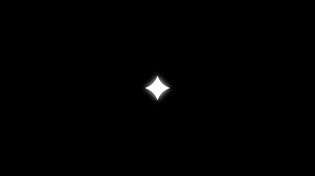 Shape Explosive Motion fireworks Modern and stylish for video decoration. Pop-up three ster background animation, Circle bursting, Geometric, ribbon, july, blast animation star, background black 4k