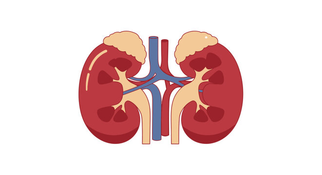 Human Kidney Anatomy.