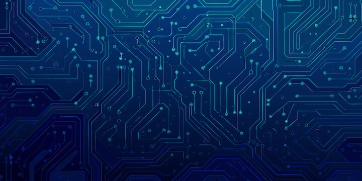 abstract circuit board pattern blue and teal gradient futuristic technology illustration