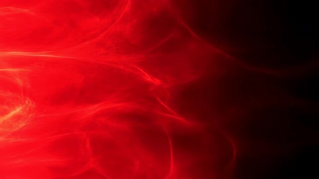 Abstract red light reflection flowing on black background