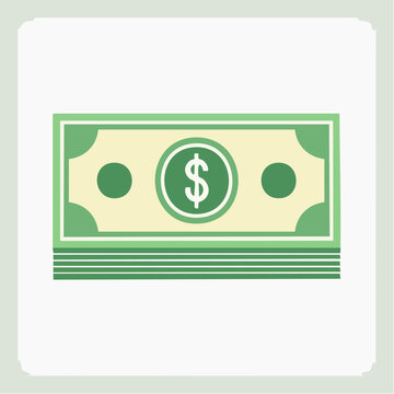 Stack of US Dollar Bills Icon