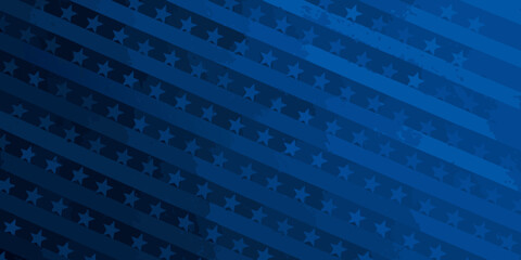 blue star and stripe pattern background with gradient and textured effect © Rina