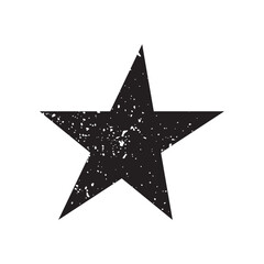 Obraz premium Distressed Star Grunge Stamp. Vector Design Isolated on White Background