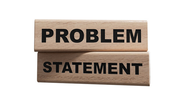 problem statement, business, financial concept. For business planning. wood cubes. Copy space.Supports PNG files with transparent backgrounds.