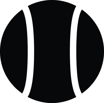 Minimalist tennis ball silhouette icon