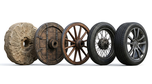 A journey through time the evolution of the wheel, from stone to modern tire