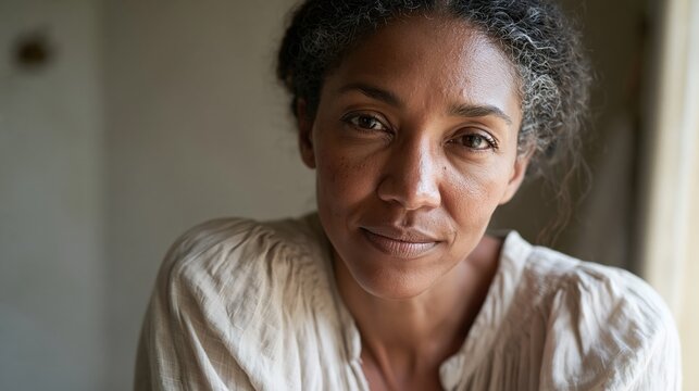 Menopause Symptoms Middle Aged Black Heat Flush
