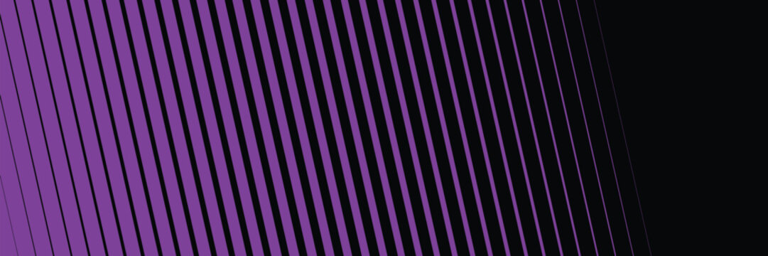 Abstract purple and black geometric background, dynamic fading diagonal lines pattern, modern transition texture