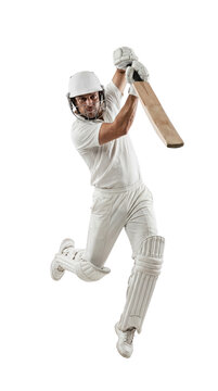 Cricketer hitting a ball outdoor cricket field action photography dynamic sports environment close-up view high-intensity play