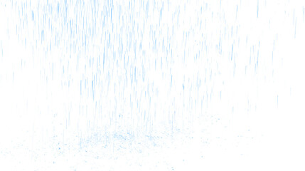 Obraz premium Heavy storm rain with falling water particle texture PNG