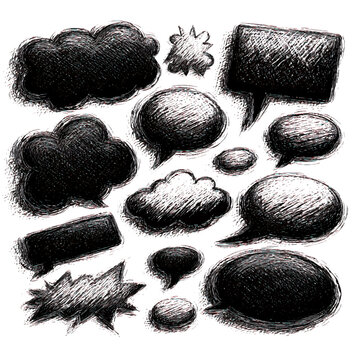 Retro Chat Bubble PNG, Distressed Comic Paint Texture