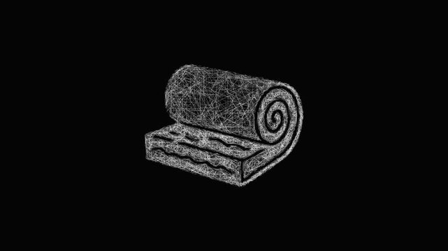 Sketch insulation material icon animation - smooth progressive reveal