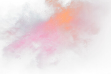 Fototapeta premium Multicolored rainbow dust burst isolated transparent background PNG