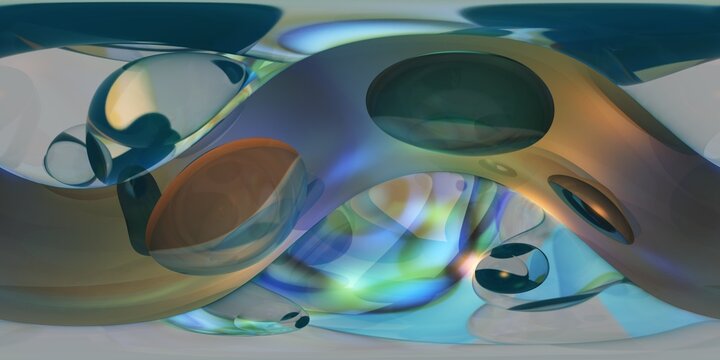 HDRI, environment map , Round panorama, spherical panorama, equidistant projection, panorama 360, Multicube, abstract background, Lines background, 3d rendering
