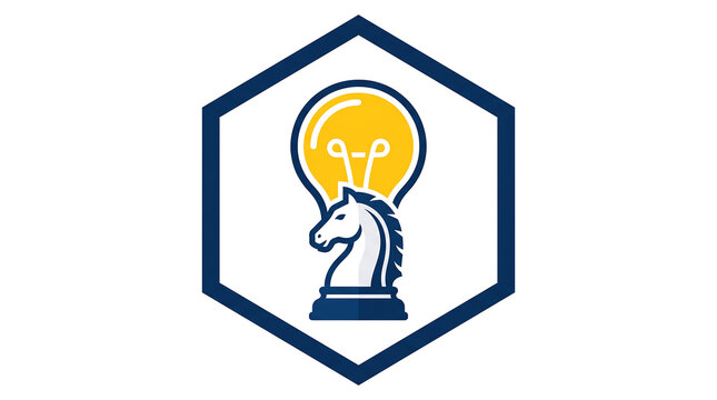 A Chess Knight and Light Bulb Icon Symbolizing Strategic Ideas and Innovation