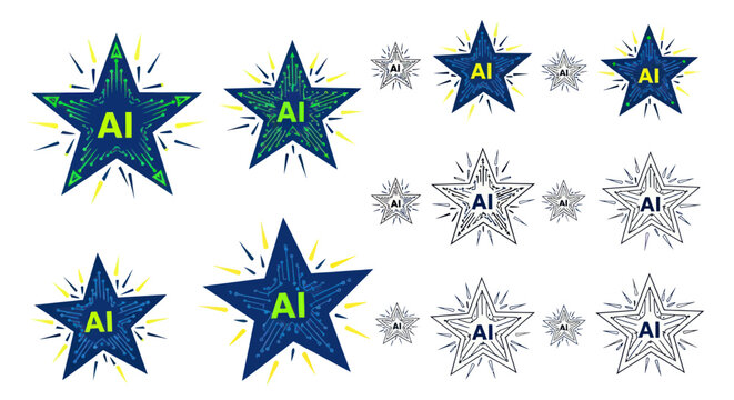 AI Stars Icons Set
