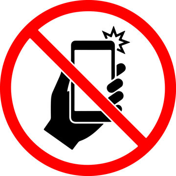 No selfie sign vector, no photography allowed symbol, prohibited mobile phone use icon, no picture taking sign, restricted photography area warning