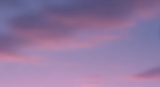 Abstract pastel sky with soft clouds at dusk beautiful gradient colors of pink and purple tranquil atmosphere