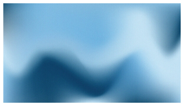 Abstract blue grainy gradient background, soft liquid wavy shape texture with film grain noise effect, minimalistic elegant navy blue backdrop