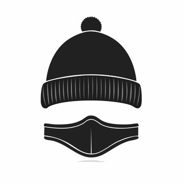 Winter Hat and Face Mask Icon