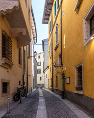 Obraz premium Colorful street view in Verona City of Italy